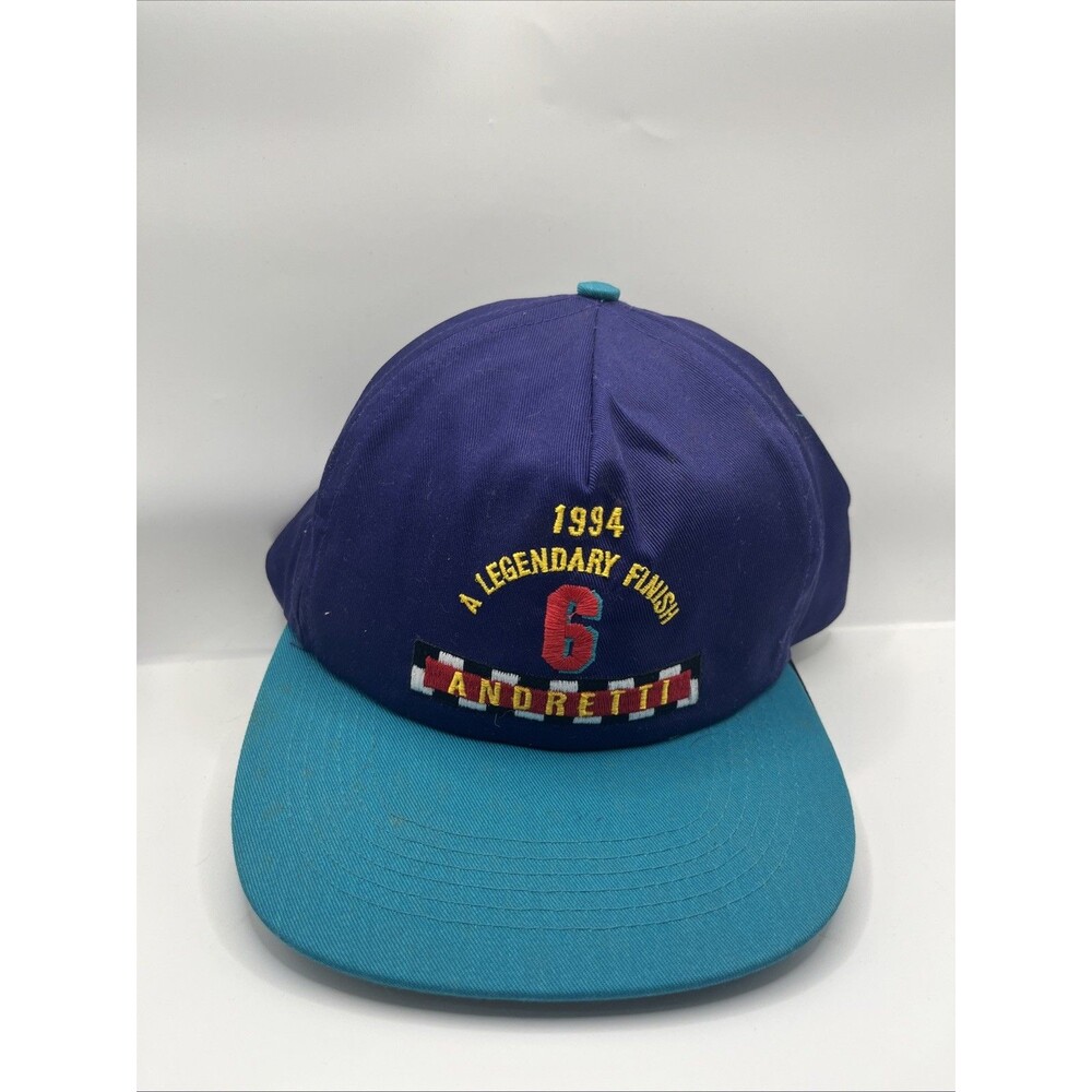 Vintage 1994 Mario Andretti 6 Legendary Finish Racing Texaco SnapBack Hat